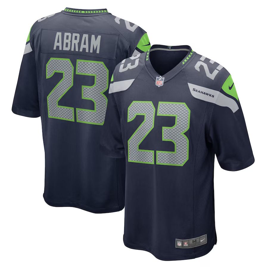 Men Seattle Seahawks #23 Johnathan Abram Nike College Navy Home Game Player NFL Jersey->seattle seahawks->NFL Jersey